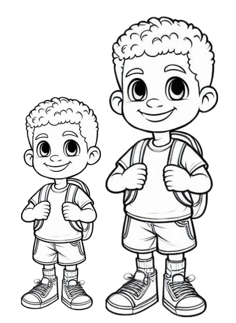 Free - Black boy à colorier