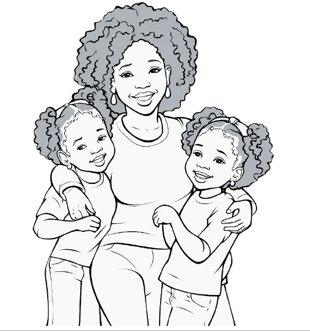 Coloriage - Bundle - Black Family , Black Boys & Black Girls