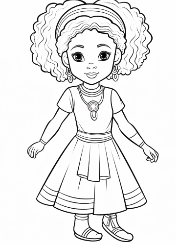 Coloriage - Bundle - Black Family , Black Boys & Black Girls