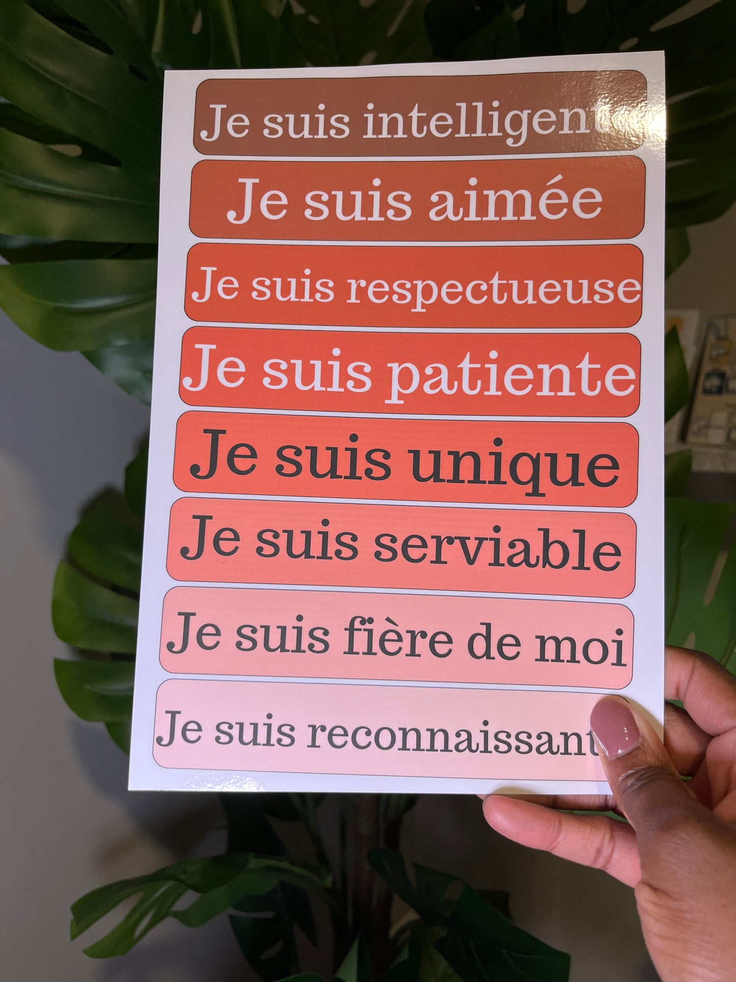 Affirmations Positives - Posters Filles