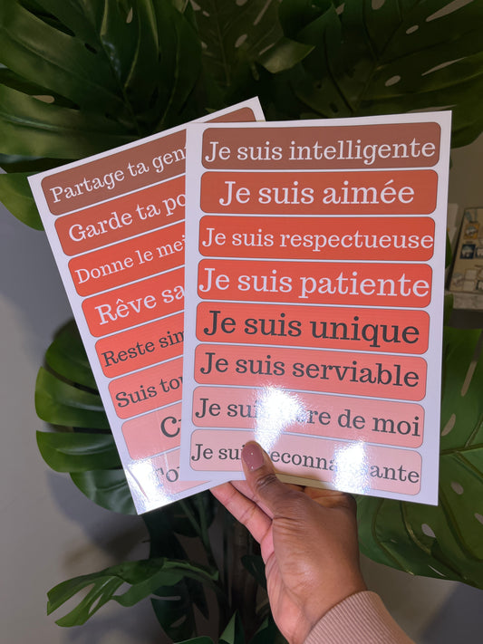 Affirmations Positives - Posters Filles
