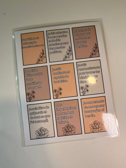 Cartes d'Affirmations Positives - Mom