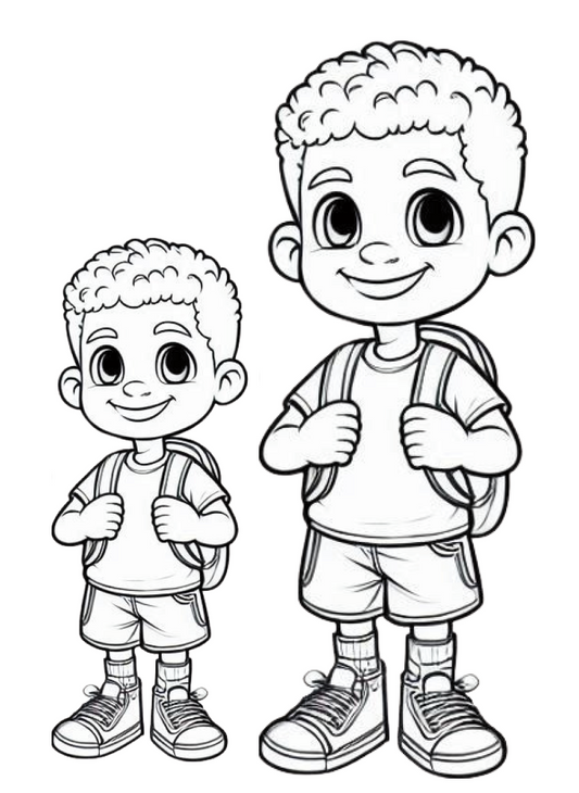 Free - Black boy à colorier
