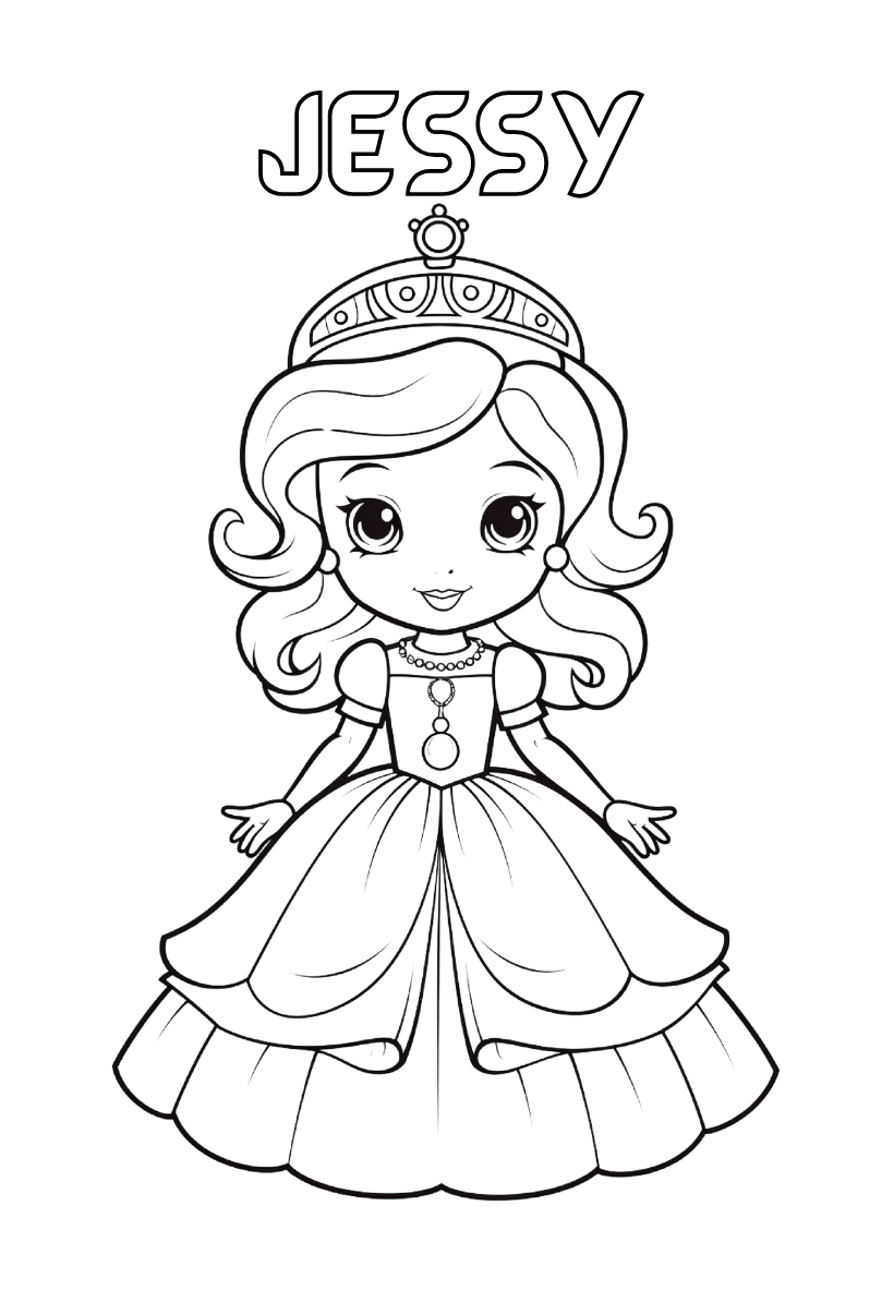 Free - Princesse à colorier