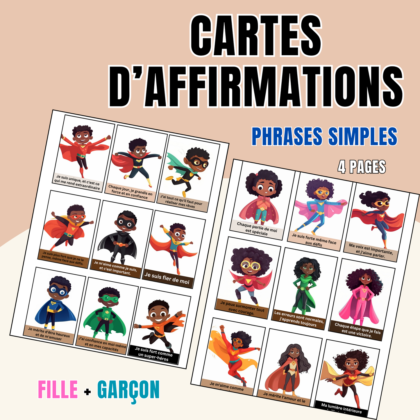 Cartes d'Affirmations Positives