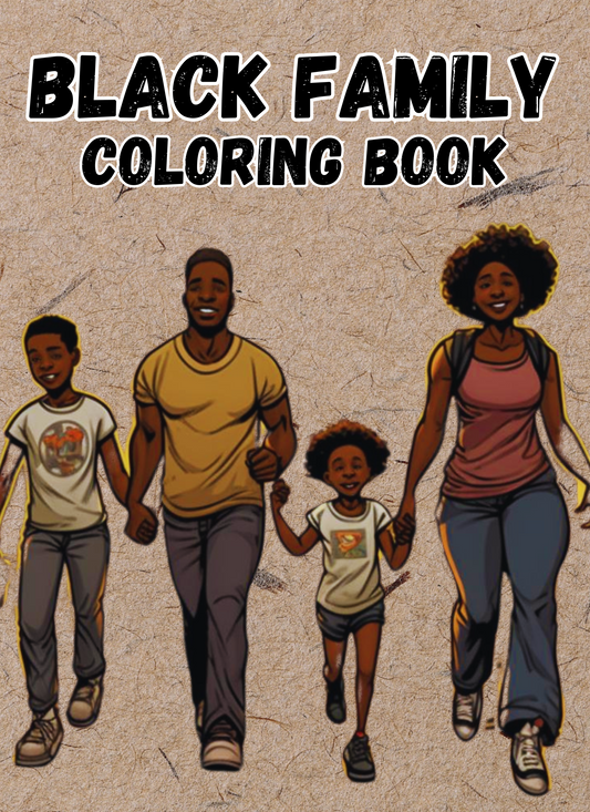 Coloriage - Black Family